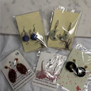 Bundle of 5 pairs of handmade earrings